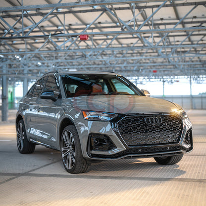 B9.5/FY.5 Front Bumper RS RSQ5 RSQ8 Style RS Plain Grille Black Frame Black Mesh | Audi B9.5/FY.5 Q5 Non S-Line SUV, Q5 S-Line SUV, SQ5 SUV, Q5 Sportback, SQ5 Sportback | Canadian Auto Performance