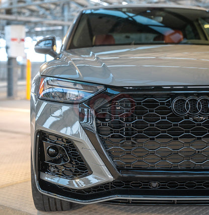 B9.5/FY.5 Front Bumper RS RSQ5 RSQ8 Style RS Plain Grille Black Frame Black Mesh | Audi B9.5/FY.5 Q5 Non S-Line SUV, Q5 S-Line SUV, SQ5 SUV, Q5 Sportback, SQ5 Sportback | Canadian Auto Performance