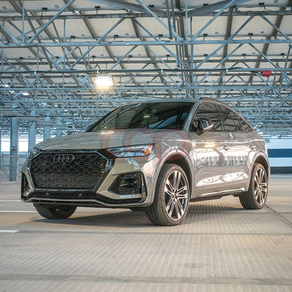 B9.5/FY.5 Front Bumper RS RSQ5 RSQ8 Style RS Plain Grille Black Frame Black Mesh | Audi B9.5/FY.5 Q5 Non S-Line SUV, Q5 S-Line SUV, SQ5 SUV, Q5 Sportback, SQ5 Sportback | Canadian Auto Performance