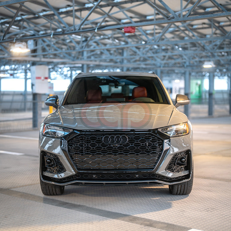 B9.5/FY.5 Front Bumper RS RSQ5 RSQ8 Style RS Plain Grille Black Frame Black Mesh | Audi B9.5/FY.5 Q5 Non S-Line SUV, Q5 S-Line SUV, SQ5 SUV, Q5 Sportback, SQ5 Sportback | Canadian Auto Performance