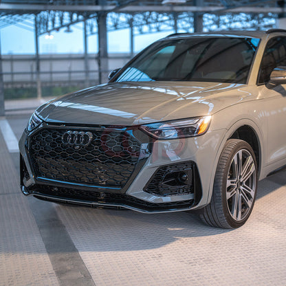 B9.5/FY.5 Front Bumper RS RSQ5 RSQ8 Style RS Plain Grille Black Frame Black Mesh | Audi B9.5/FY.5 Q5 Non S-Line SUV, Q5 S-Line SUV, SQ5 SUV, Q5 Sportback, SQ5 Sportback | Canadian Auto Performance