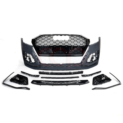 B9.5/FY.5 Front Bumper RS RSQ5 RSQ8 Style RS Plain Grille Black Frame Black Mesh | Audi B9.5/FY.5 Q5 Non S-Line SUV, Q5 S-Line SUV, SQ5 SUV, Q5 Sportback, SQ5 Sportback | Canadian Auto Performance