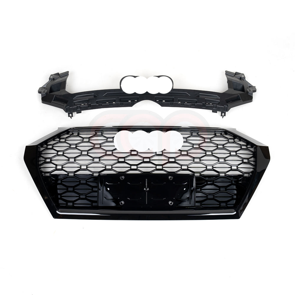 B9.5/FY.5 Front Bumper RS RSQ5 RSQ8 Style RS Plain Grille Black Frame Black Mesh | Audi B9.5/FY.5 Q5 Non S-Line SUV, Q5 S-Line SUV, SQ5 SUV, Q5 Sportback, SQ5 Sportback | Canadian Auto Performance