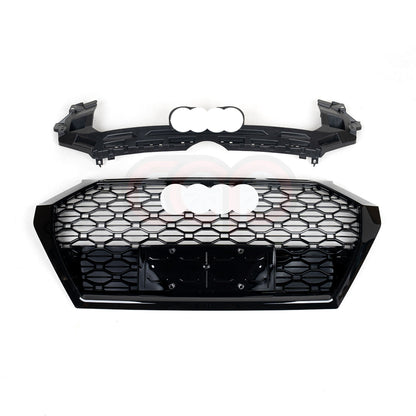 B9.5/FY.5 Front Bumper RS RSQ5 RSQ8 Style RS Plain Grille Black Frame Black Mesh | Audi B9.5/FY.5 Q5 Non S-Line SUV, Q5 S-Line SUV, SQ5 SUV, Q5 Sportback, SQ5 Sportback | Canadian Auto Performance