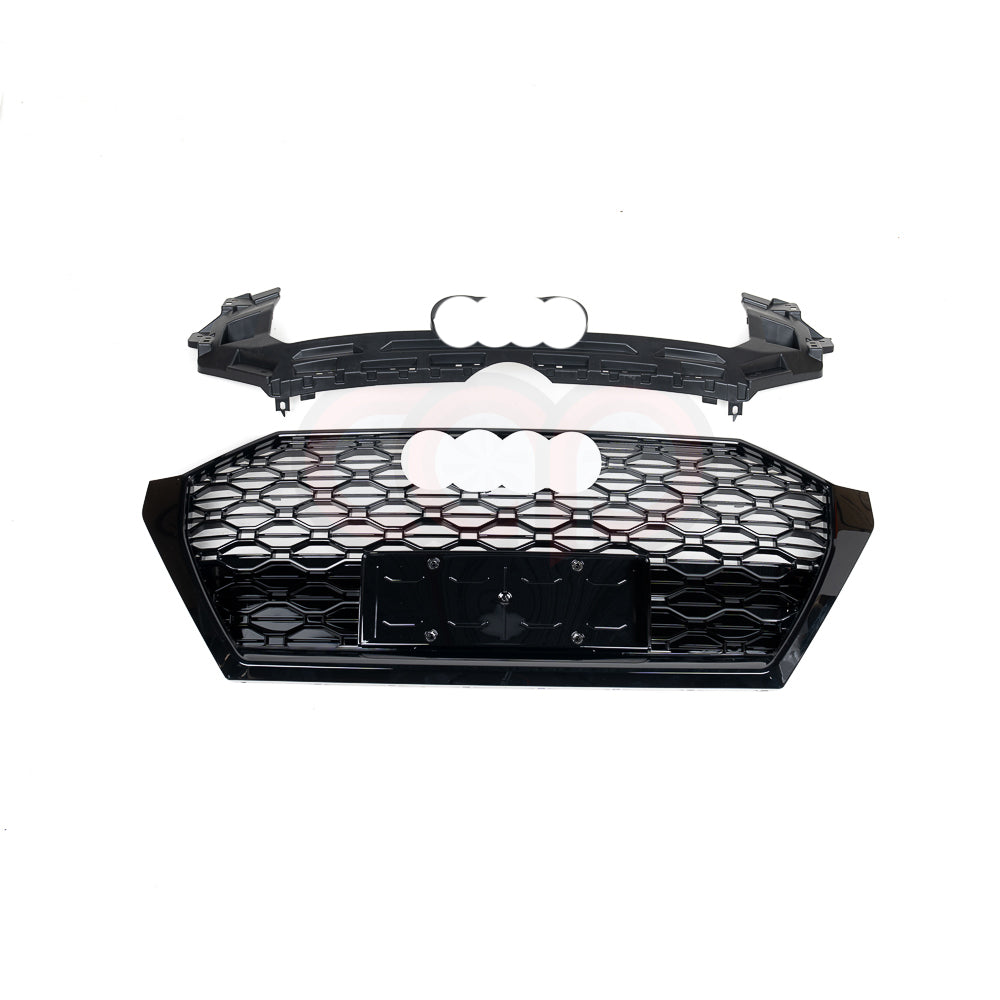 B9.5/FY.5 Front Bumper RS RSQ5 RSQ8 Style RS Plain Grille Black Frame Black Mesh | Audi B9.5/FY.5 Q5 Non S-Line SUV, Q5 S-Line SUV, SQ5 SUV, Q5 Sportback, SQ5 Sportback | Canadian Auto Performance