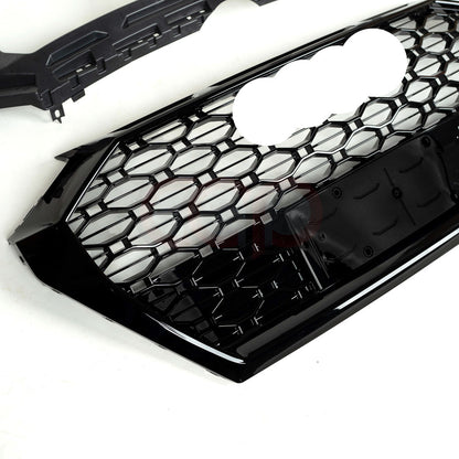 B9.5/FY.5 Front Bumper RS RSQ5 RSQ8 Style RS Plain Grille Black Frame Black Mesh | Audi B9.5/FY.5 Q5 Non S-Line SUV, Q5 S-Line SUV, SQ5 SUV, Q5 Sportback, SQ5 Sportback | Canadian Auto Performance