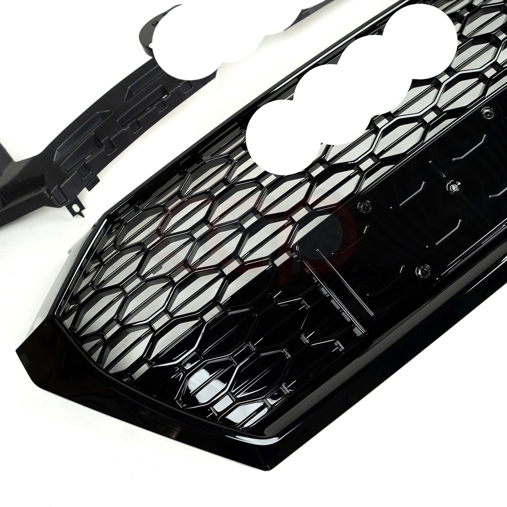 B9.5/FY.5 Front Bumper RS RSQ5 RSQ8 Style RS Plain Grille Black Frame Black Mesh | Audi B9.5/FY.5 Q5 Non S-Line SUV, Q5 S-Line SUV, SQ5 SUV, Q5 Sportback, SQ5 Sportback | Canadian Auto Performance