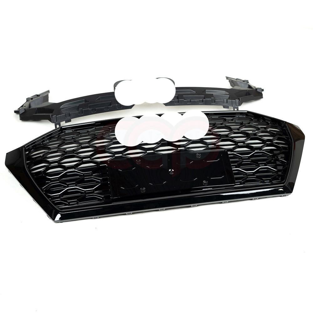 B9.5/FY.5 Front Bumper RS RSQ5 RSQ8 Style RS Plain Grille Black Frame Black Mesh | Audi B9.5/FY.5 Q5 Non S-Line SUV, Q5 S-Line SUV, SQ5 SUV, Q5 Sportback, SQ5 Sportback | Canadian Auto Performance