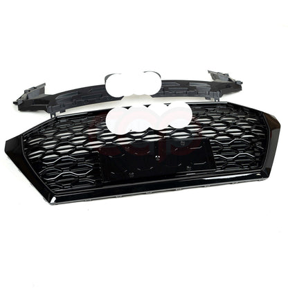 B9.5/FY.5 Front Bumper RS RSQ5 RSQ8 Style RS Plain Grille Black Frame Black Mesh | Audi B9.5/FY.5 Q5 Non S-Line SUV, Q5 S-Line SUV, SQ5 SUV, Q5 Sportback, SQ5 Sportback | Canadian Auto Performance