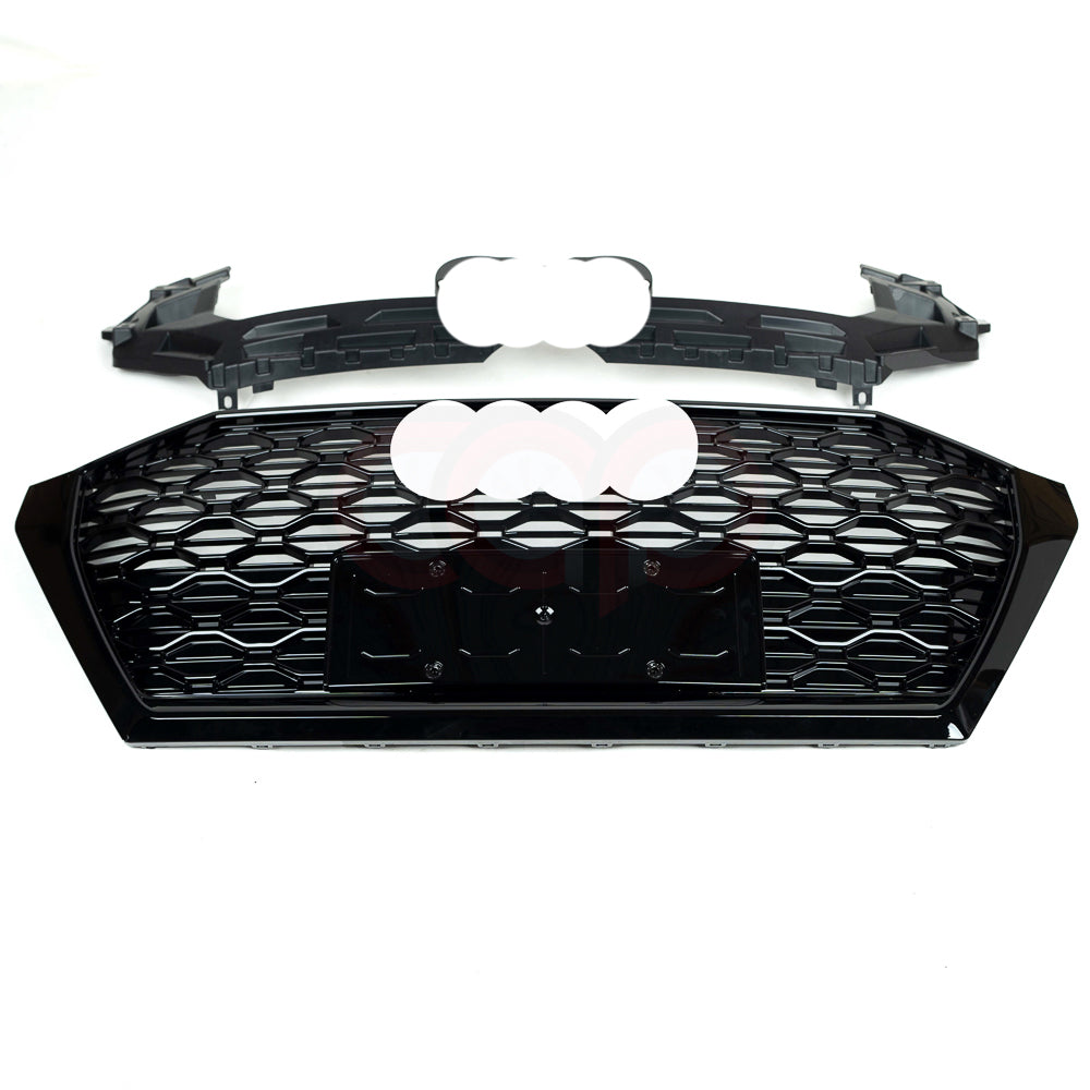 B9.5/FY.5 Front Bumper RS RSQ5 RSQ8 Style RS Plain Grille Black Frame Black Mesh | Audi B9.5/FY.5 Q5 Non S-Line SUV, Q5 S-Line SUV, SQ5 SUV, Q5 Sportback, SQ5 Sportback | Canadian Auto Performance
