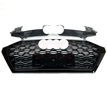B9.5/FY.5 Front Bumper RS RSQ5 RSQ8 Style RS Plain Grille Black Frame Black Mesh | Audi B9.5/FY.5 Q5 Non S-Line SUV, Q5 S-Line SUV, SQ5 SUV, Q5 Sportback, SQ5 Sportback | Canadian Auto Performance