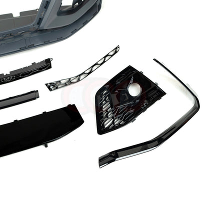 B9.5/FY.5 Front Bumper RS RSQ5 RSQ8 Style RS Plain Grille Black Frame Black Mesh | Audi B9.5/FY.5 Q5 Non S-Line SUV, Q5 S-Line SUV, SQ5 SUV, Q5 Sportback, SQ5 Sportback | Canadian Auto Performance