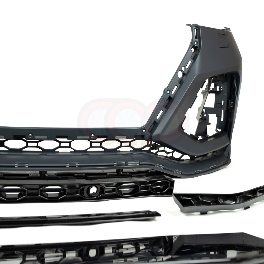 B9.5/FY.5 Front Bumper RS RSQ5 RSQ8 Style RS Plain Grille Black Frame Black Mesh | Audi B9.5/FY.5 Q5 Non S-Line SUV, Q5 S-Line SUV, SQ5 SUV, Q5 Sportback, SQ5 Sportback | Canadian Auto Performance
