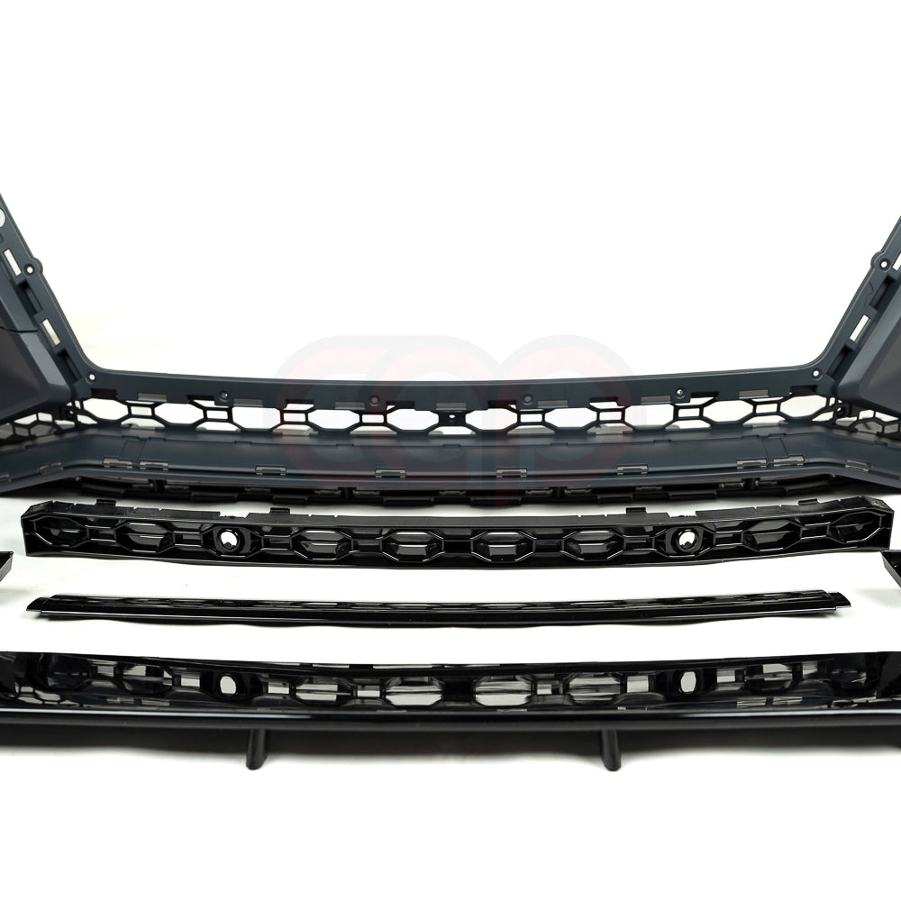 B9.5/FY.5 Front Bumper RS RSQ5 RSQ8 Style RS Plain Grille Black Frame Black Mesh | Audi B9.5/FY.5 Q5 Non S-Line SUV, Q5 S-Line SUV, SQ5 SUV, Q5 Sportback, SQ5 Sportback | Canadian Auto Performance