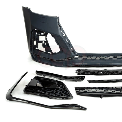 B9.5/FY.5 Front Bumper RS RSQ5 RSQ8 Style RS Plain Grille Black Frame Black Mesh | Audi B9.5/FY.5 Q5 Non S-Line SUV, Q5 S-Line SUV, SQ5 SUV, Q5 Sportback, SQ5 Sportback | Canadian Auto Performance