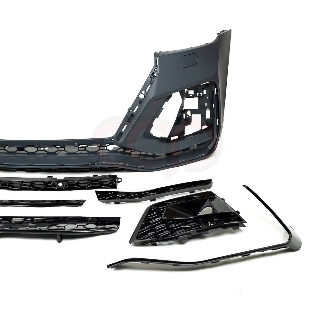 B9.5/FY.5 Front Bumper RS RSQ5 RSQ8 Style RS Plain Grille Black Frame Black Mesh | Audi B9.5/FY.5 Q5 Non S-Line SUV, Q5 S-Line SUV, SQ5 SUV, Q5 Sportback, SQ5 Sportback | Canadian Auto Performance