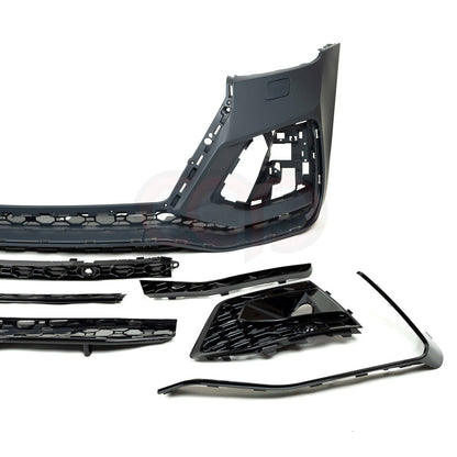 B9.5/FY.5 Front Bumper RS RSQ5 RSQ8 Style RS Plain Grille Black Frame Black Mesh | Audi B9.5/FY.5 Q5 Non S-Line SUV, Q5 S-Line SUV, SQ5 SUV, Q5 Sportback, SQ5 Sportback | Canadian Auto Performance