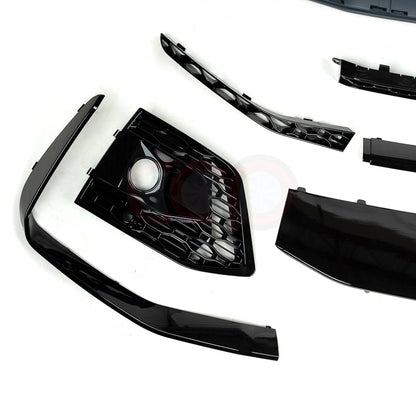 B9.5/FY.5 Front Bumper RS RSQ5 RSQ8 Style RS Plain Grille Black Frame Black Mesh | Audi B9.5/FY.5 Q5 Non S-Line SUV, Q5 S-Line SUV, SQ5 SUV, Q5 Sportback, SQ5 Sportback | Canadian Auto Performance
