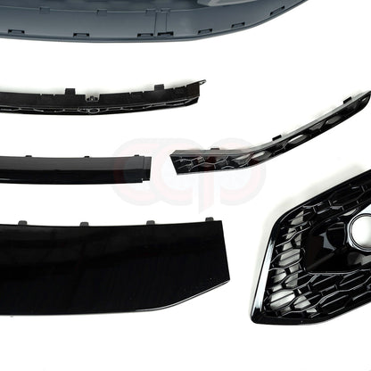 B9.5/FY.5 Front Bumper RS RSQ5 RSQ8 Style RS Plain Grille Black Frame Black Mesh | Audi B9.5/FY.5 Q5 Non S-Line SUV, Q5 S-Line SUV, SQ5 SUV, Q5 Sportback, SQ5 Sportback | Canadian Auto Performance