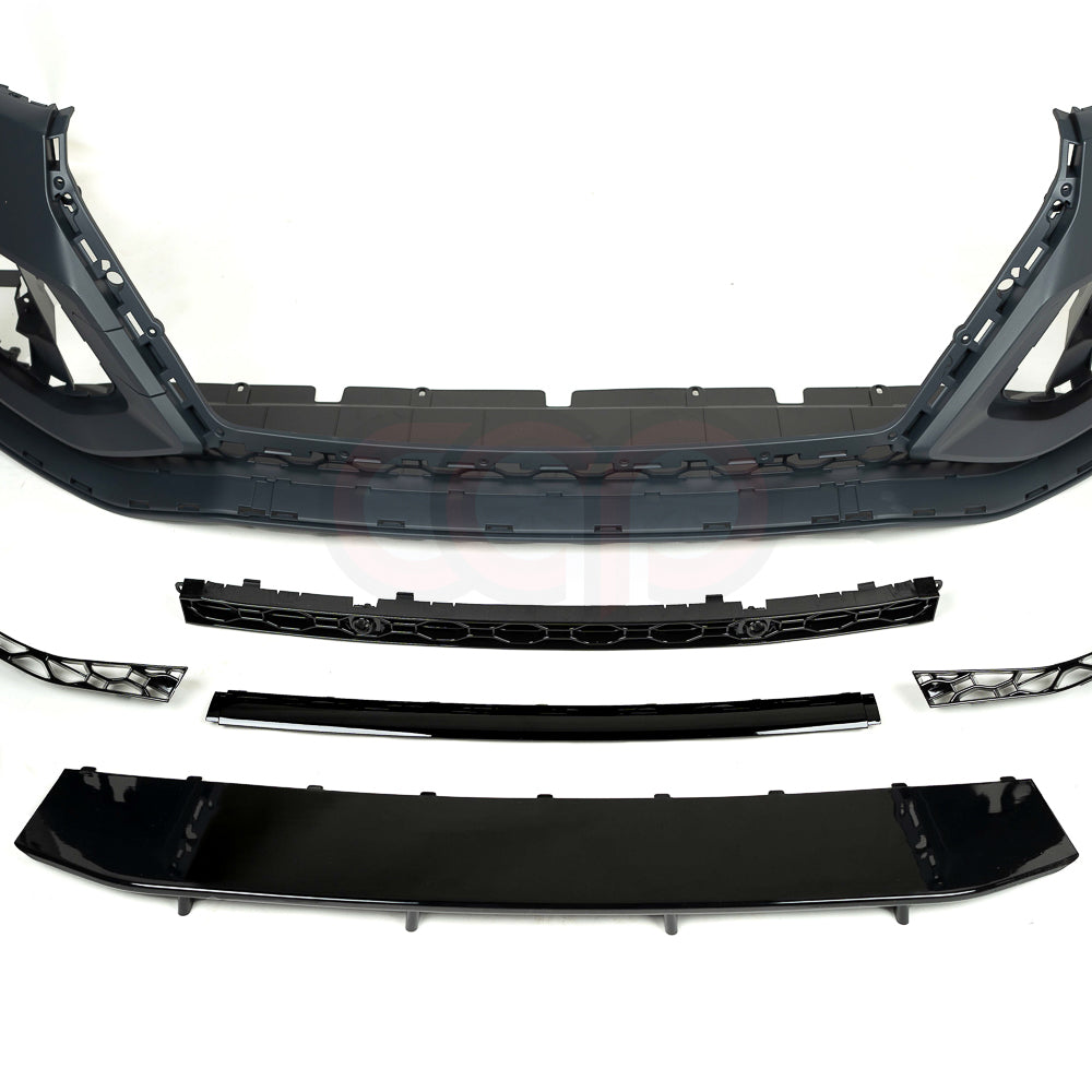 B9.5/FY.5 Front Bumper RS RSQ5 RSQ8 Style RS Plain Grille Black Frame Black Mesh | Audi B9.5/FY.5 Q5 Non S-Line SUV, Q5 S-Line SUV, SQ5 SUV, Q5 Sportback, SQ5 Sportback | Canadian Auto Performance