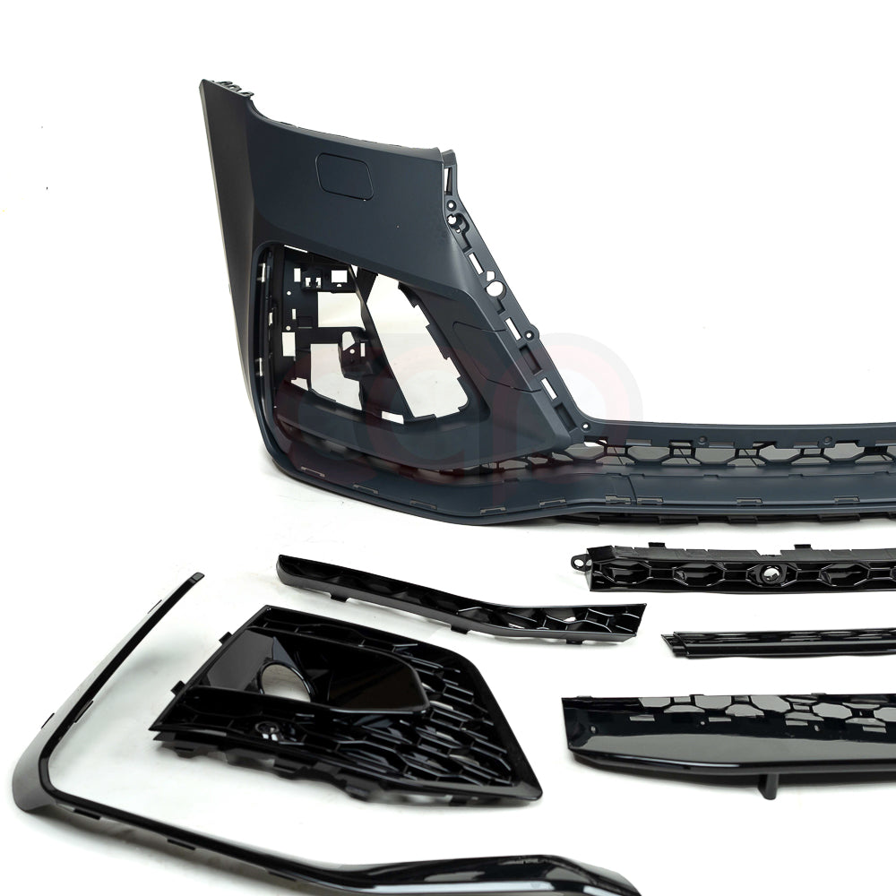 B9.5/FY.5 Front Bumper RS RSQ5 RSQ8 Style RS Plain Grille Black Frame Black Mesh | Audi B9.5/FY.5 Q5 Non S-Line SUV, Q5 S-Line SUV, SQ5 SUV, Q5 Sportback, SQ5 Sportback | Canadian Auto Performance