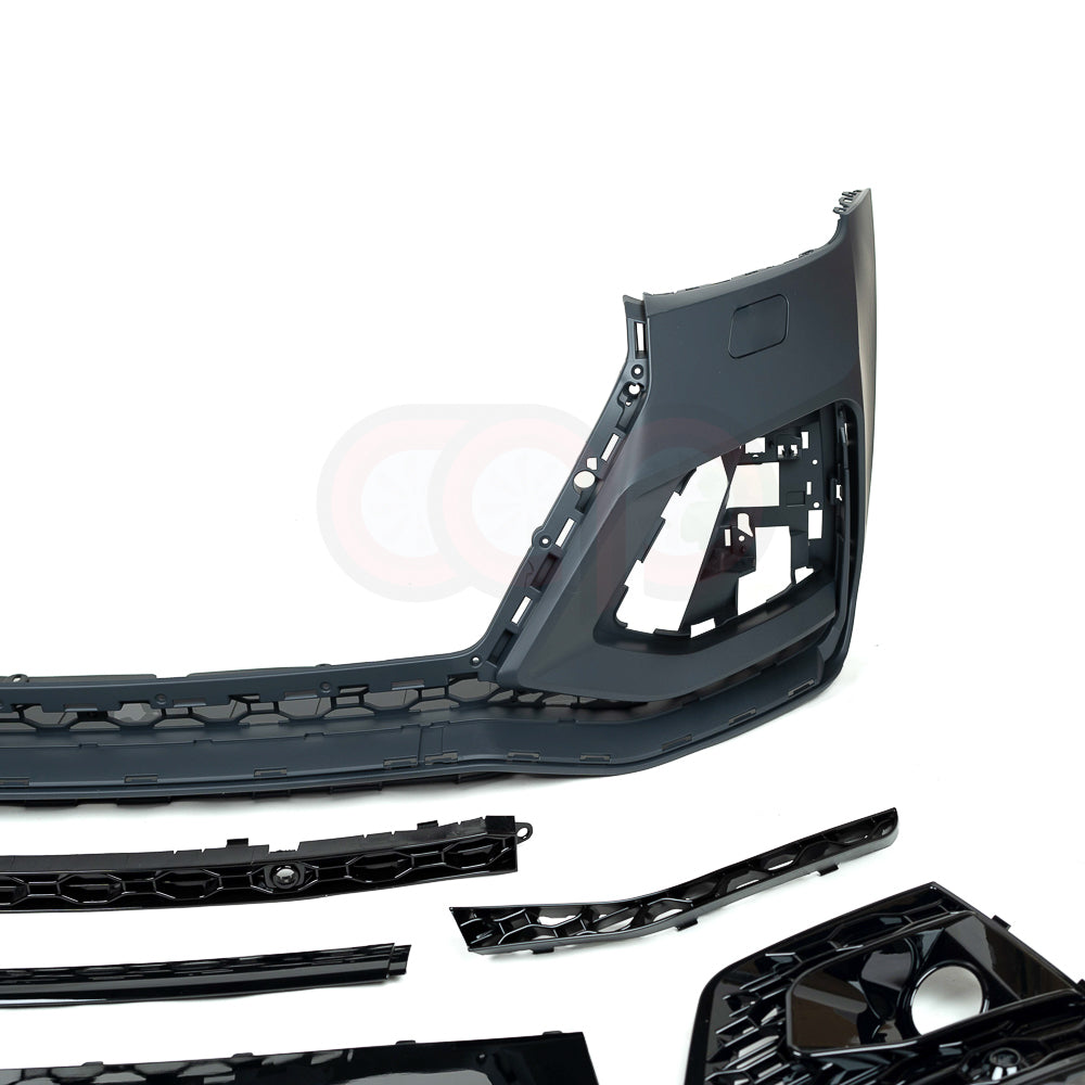 B9.5/FY.5 Front Bumper RS RSQ5 RSQ8 Style RS Plain Grille Black Frame Black Mesh | Audi B9.5/FY.5 Q5 Non S-Line SUV, Q5 S-Line SUV, SQ5 SUV, Q5 Sportback, SQ5 Sportback | Canadian Auto Performance