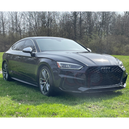 B9 Front Bumper RS5 Bumper V2 RS5 Grille Black Frame Black Mesh Both Styles Included Non-ACC | Audi B9 A5, S5 | Canadian Auto Performance