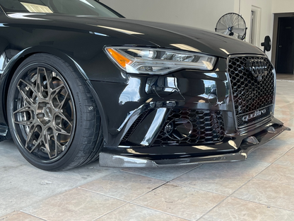 C7/C7.5 Front Carbon Fiber Front Lip | Audi C7/C7.5 A6, S6 Equipped with CAP C7 RS6 Bumper V2, S6 Equipped with CAP C7.5 RS6 Bumper V1 | Canadian Auto Performance