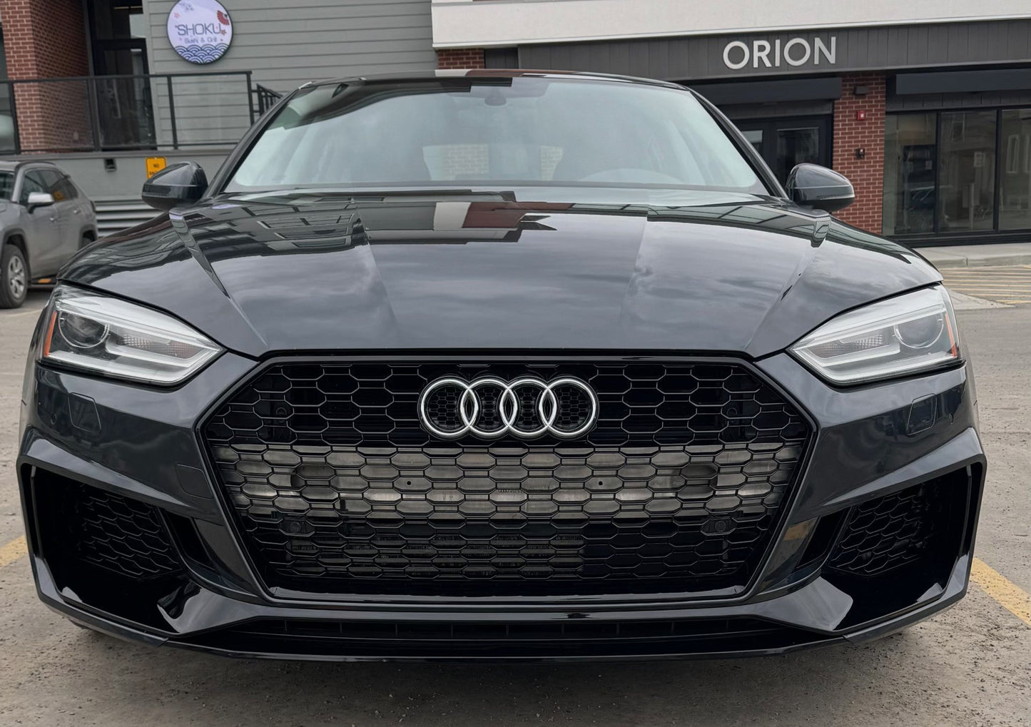 B9 Front Bumper RS5 Bumper V2 RS5 Grille Black Frame Black Mesh Both Styles Included Non-ACC | Audi B9 A5, S5 | Canadian Auto Performance