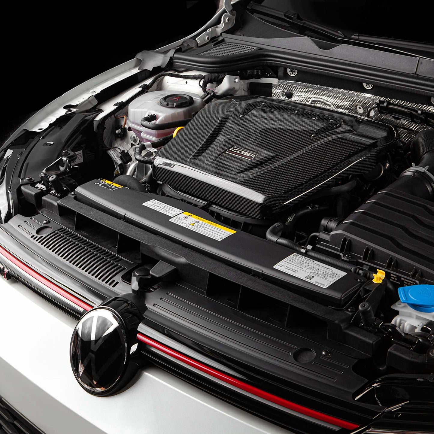 COBB Redline Carbon Fiber Engine Cover for VW Mk7/Mk8 Golf/GTI/Golf R/Jetta GLI and Audi 8V A3/S3