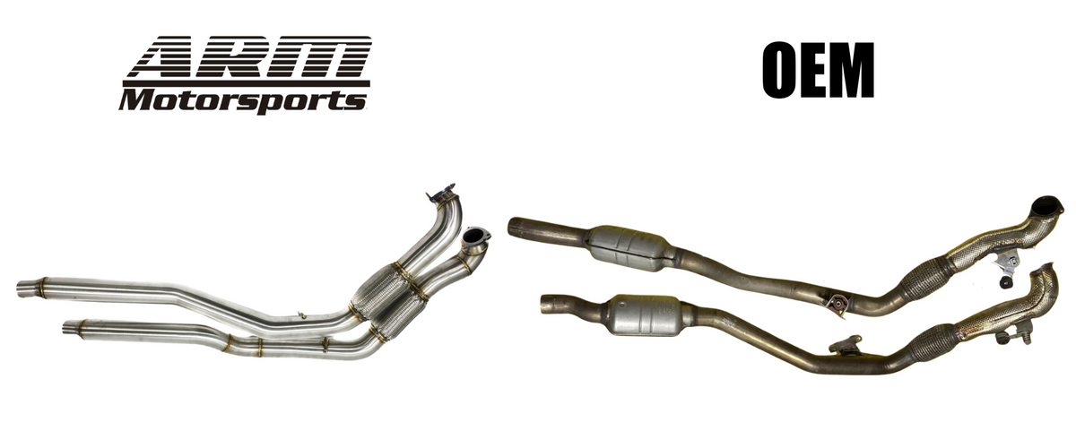 Audi B9 S4 S5 3.0T 3" Midpipes - ARM Motorsports