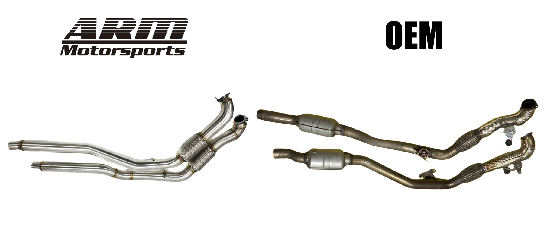 Audi B9 S4 S5 3.0T 3" Midpipes - ARM Motorsports