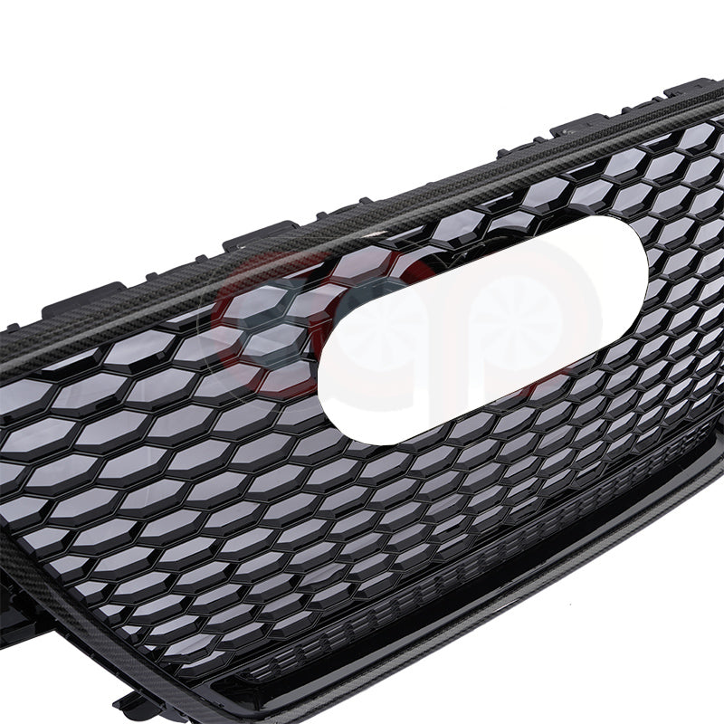 B8 RS5 Honeycomb Grille RS5 Real Carbon Fiber Quattro Real Carbon Fiber Frame Black Mesh Real Carbon Fiber Lower Frame | Audi B8 A5 Non S-Line, A5 S-Line, S5 | Canadian Auto Performance