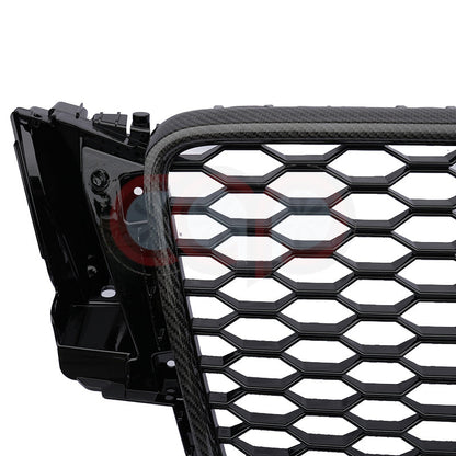 B8 RS5 Honeycomb Grille RS5 Real Carbon Fiber Quattro Real Carbon Fiber Frame Black Mesh Real Carbon Fiber Lower Frame | Audi B8 A5 Non S-Line, A5 S-Line, S5 | Canadian Auto Performance