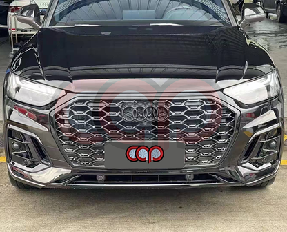 FY.5/B9.5 RSQ5 Honeycomb Grille Quattro V2 Black Frame Black Mesh | Audi FY.5/B9.5 Q5 Non S-Line, Q5 S-Line, SQ5 | Canadian Auto Performance