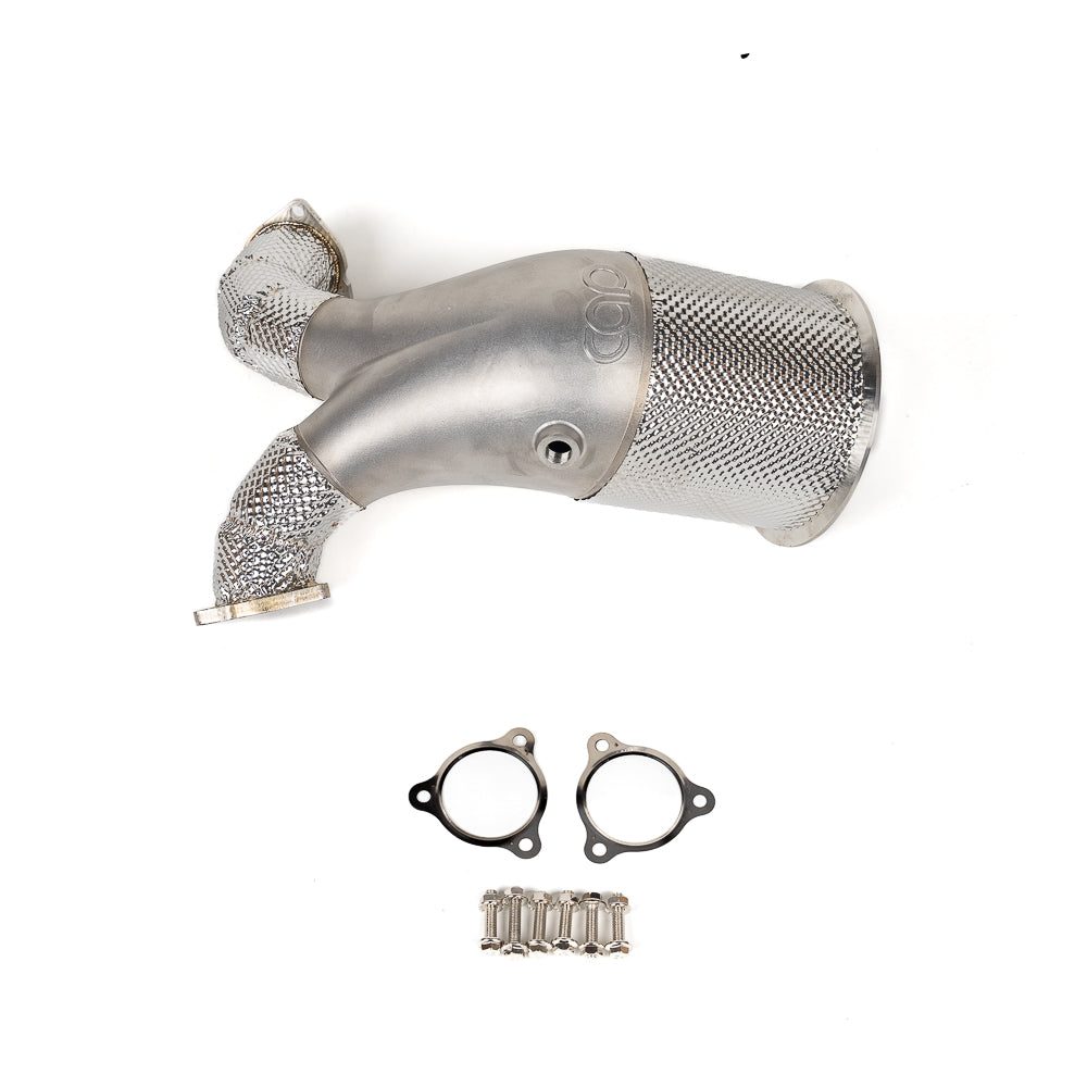 B9/B9.5 3.0T Cast V3 Catted Downpipe V3 Heat Shield Yes Gaskets Bolts High Flow Cat | Audi B9/B9.5 S4, S5 | Canadian Auto Performance