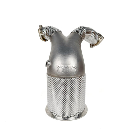 B9/B9.5 3.0T Cast V3 Catted Downpipe V3 Heat Shield Yes Gaskets Bolts High Flow Cat | Audi B9/B9.5 S4, S5 | Canadian Auto Performance