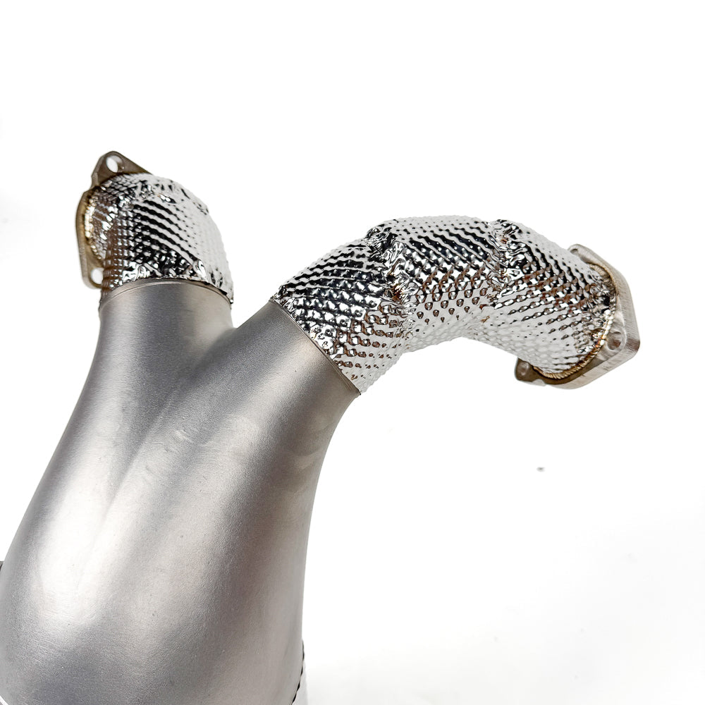 B9/B9.5 3.0T Cast V3 Catted Downpipe V3 Heat Shield Yes Gaskets Bolts High Flow Cat | Audi B9/B9.5 S4, S5 | Canadian Auto Performance