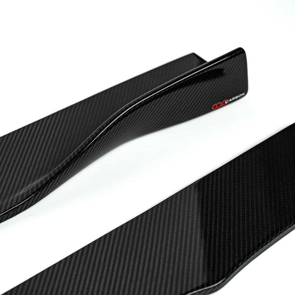 Dry Carbon Fiber Side Skirts | Audi 8V/8V.5/B8/B8.5/B9/B9.5/C7/C7.5 A3, S3, RS3, A4, S4, A5, S5, Q5, SQ5, A6, S6, A7, S7, RS7 | Canadian Auto Performance