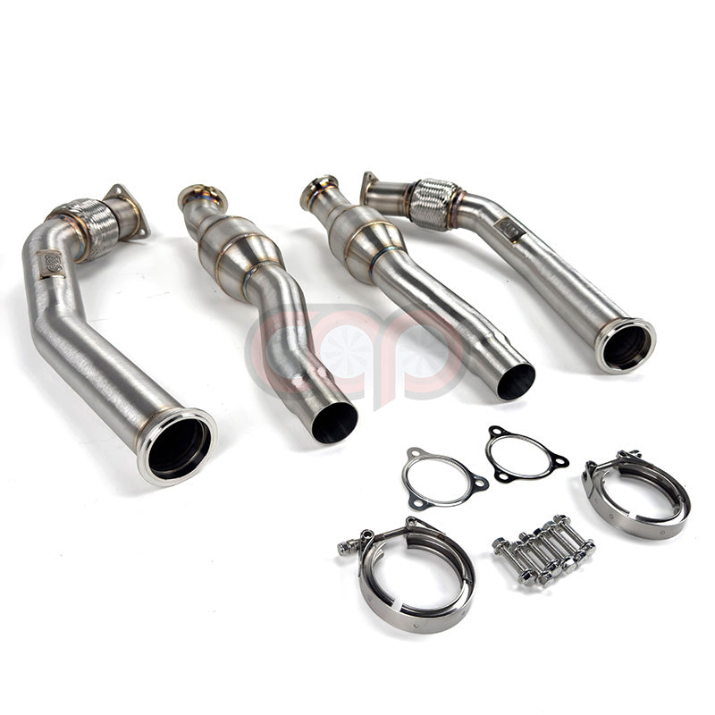 B8/B8.5/C7/C7.5/8R/8R.5 3.0T Resonated Downpipes Version 2 V2 | Audi B8/B8.5/C7/C7.5/8R/8R.5 S4, S5, A6, A7, Q5, SQ5 | Canadian Auto Performance