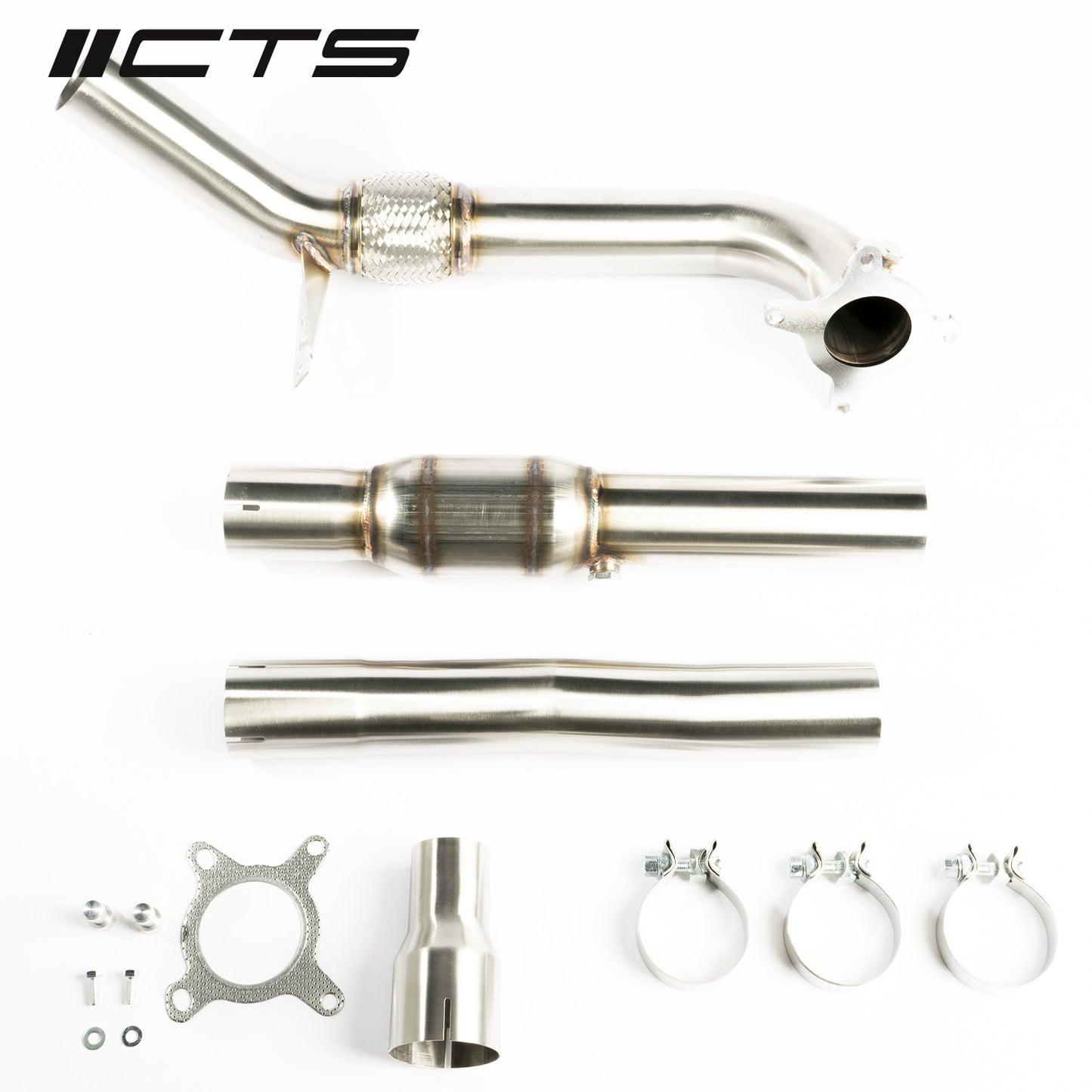 High-Flow Cat Downpipe | VW MK1 Tiguan, Audi 8U Q3 1.8T/2.0T (2009-2017) | CTS Turbo