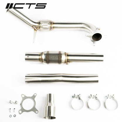 High-Flow Cat Downpipe | VW MK1 Tiguan, Audi 8U Q3 1.8T/2.0T (2009-2017) | CTS Turbo