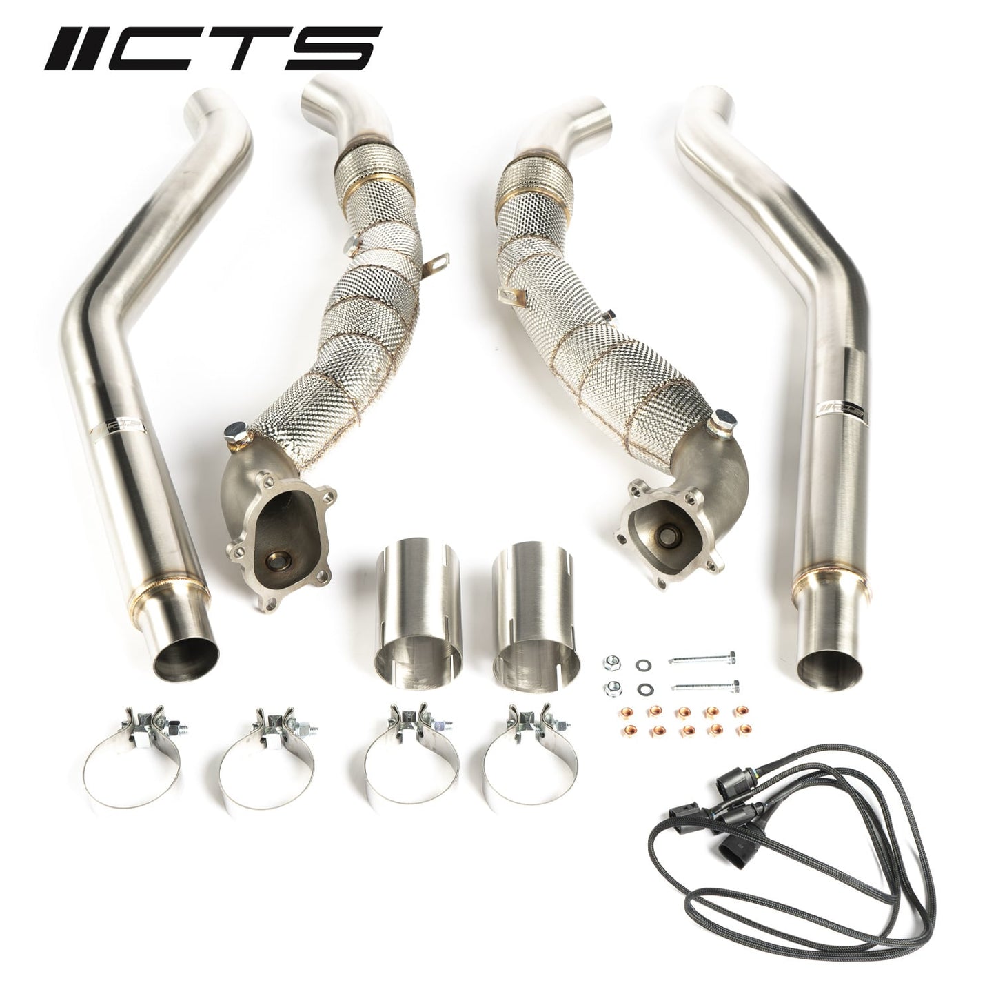 Cast Downpipe Set with High-Flow Cats | Audi C7/C7.5 S6/S7/RS7 4.0T | CTS Turbo