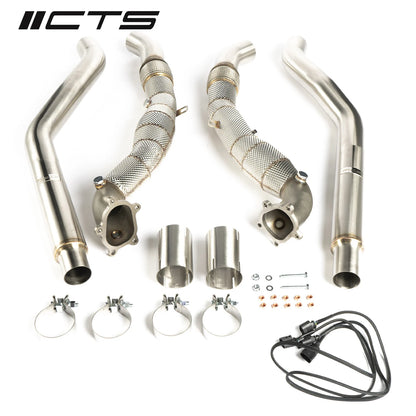 CTS Downpipes w/ High Flow Cats for Audi C7/C7.5 S6/S7/RS7 4.0T