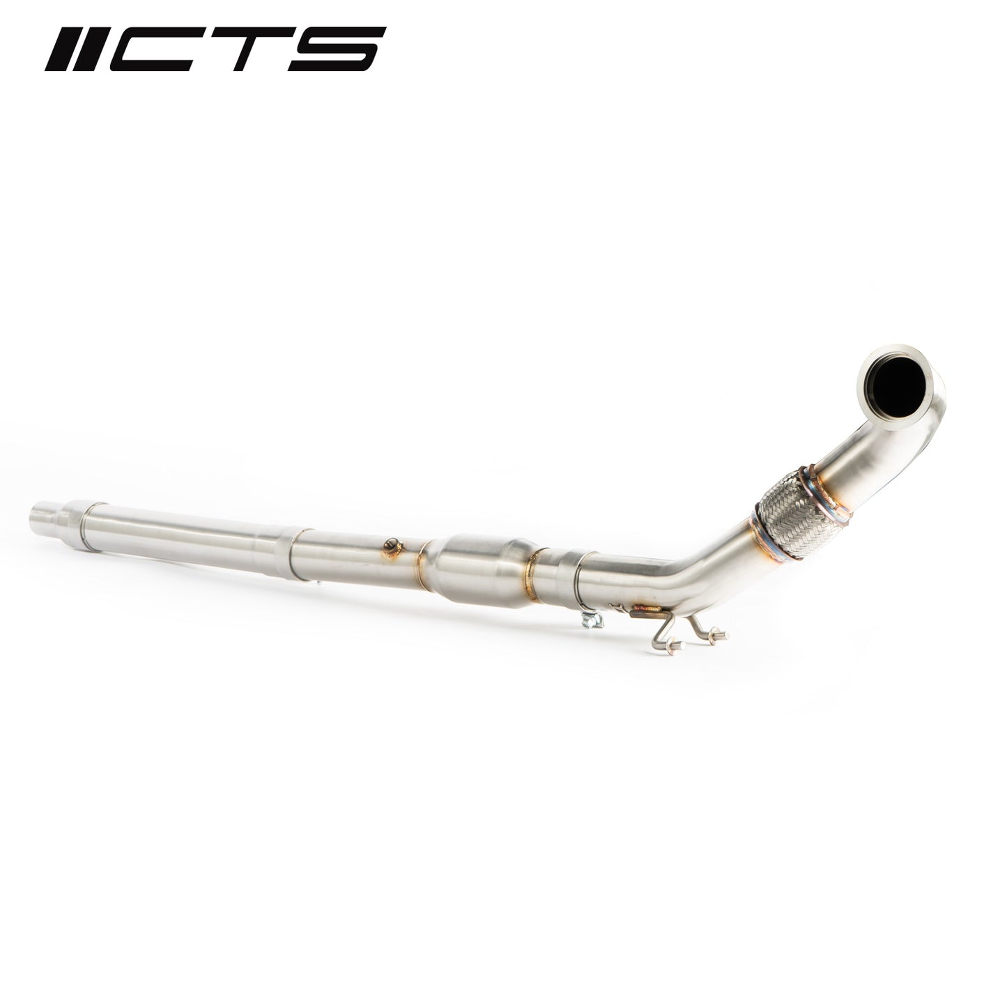CTS Turbo Downpipe with High-Flow Cat for EA888 Gen 3 1.8/2.0 TSI