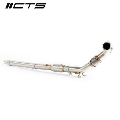 CTS Turbo Downpipe with High-Flow Cat for EA888 Gen 3 1.8/2.0 TSI