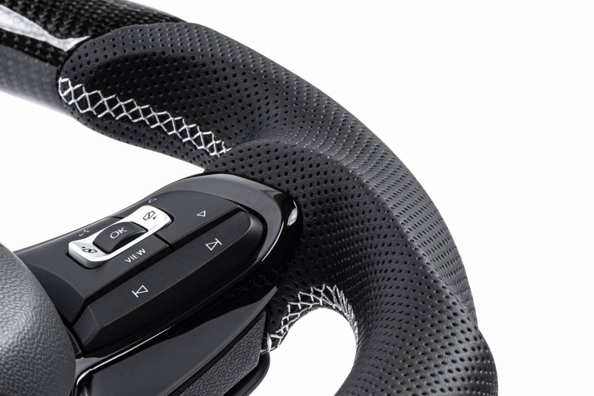 APR Carbon Fiber Steering Wheel w/ Perforated Leather for Mk6/Mk7