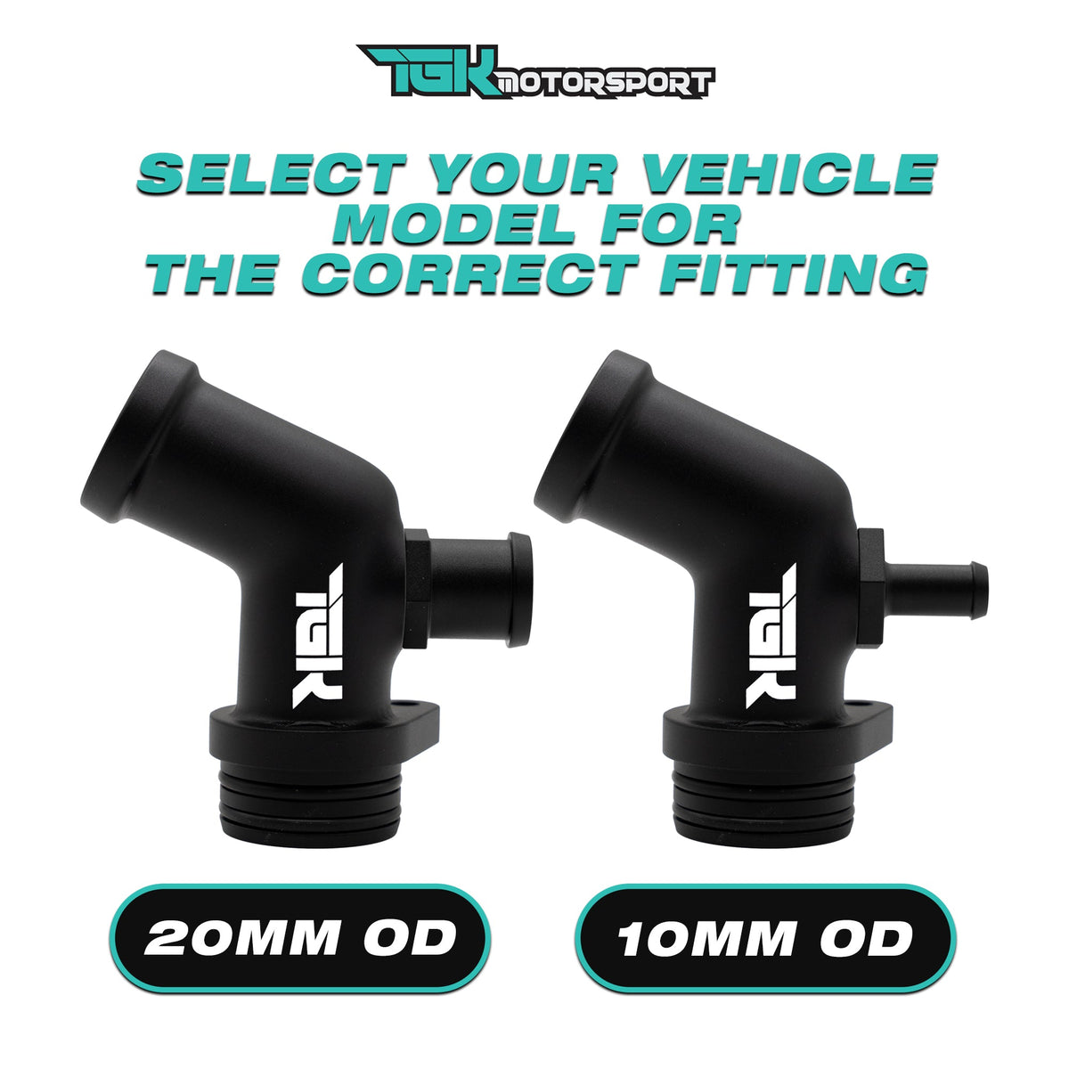 Audi 4.0T Front Billet Coolant Piping - 45 Degree Elbow 10MM Barb | Audi 4.0T | TGK Motorsport