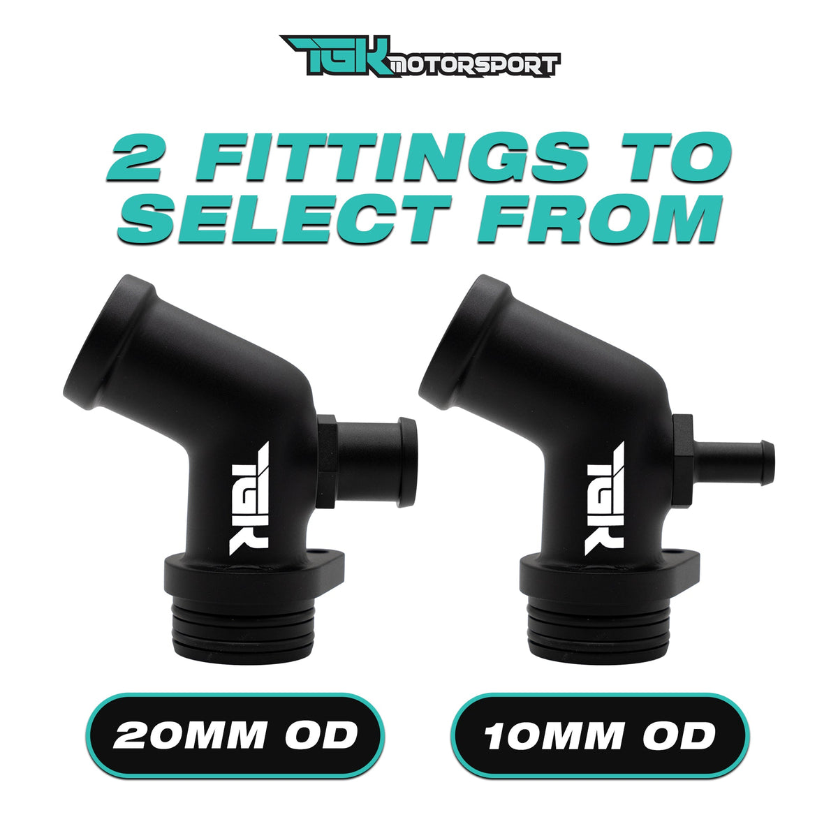 Audi 4.0T Front Thermostat Billet Piping Kit 10MM Barb | Audi 4.0T | TGK Motorsport