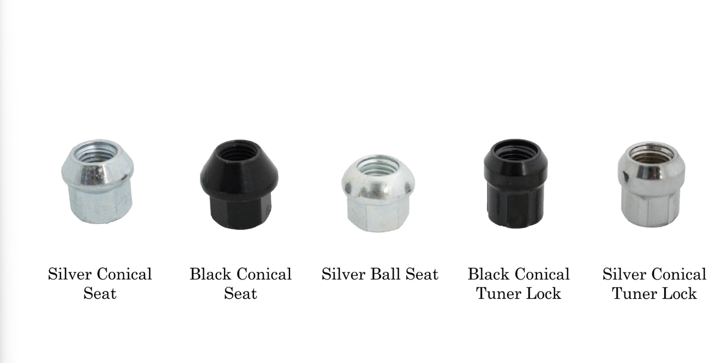 Motorsport Hardware M14x1.5 to M12x1.5 - 78mm Black Stud Conversion Kit for VW/Audi